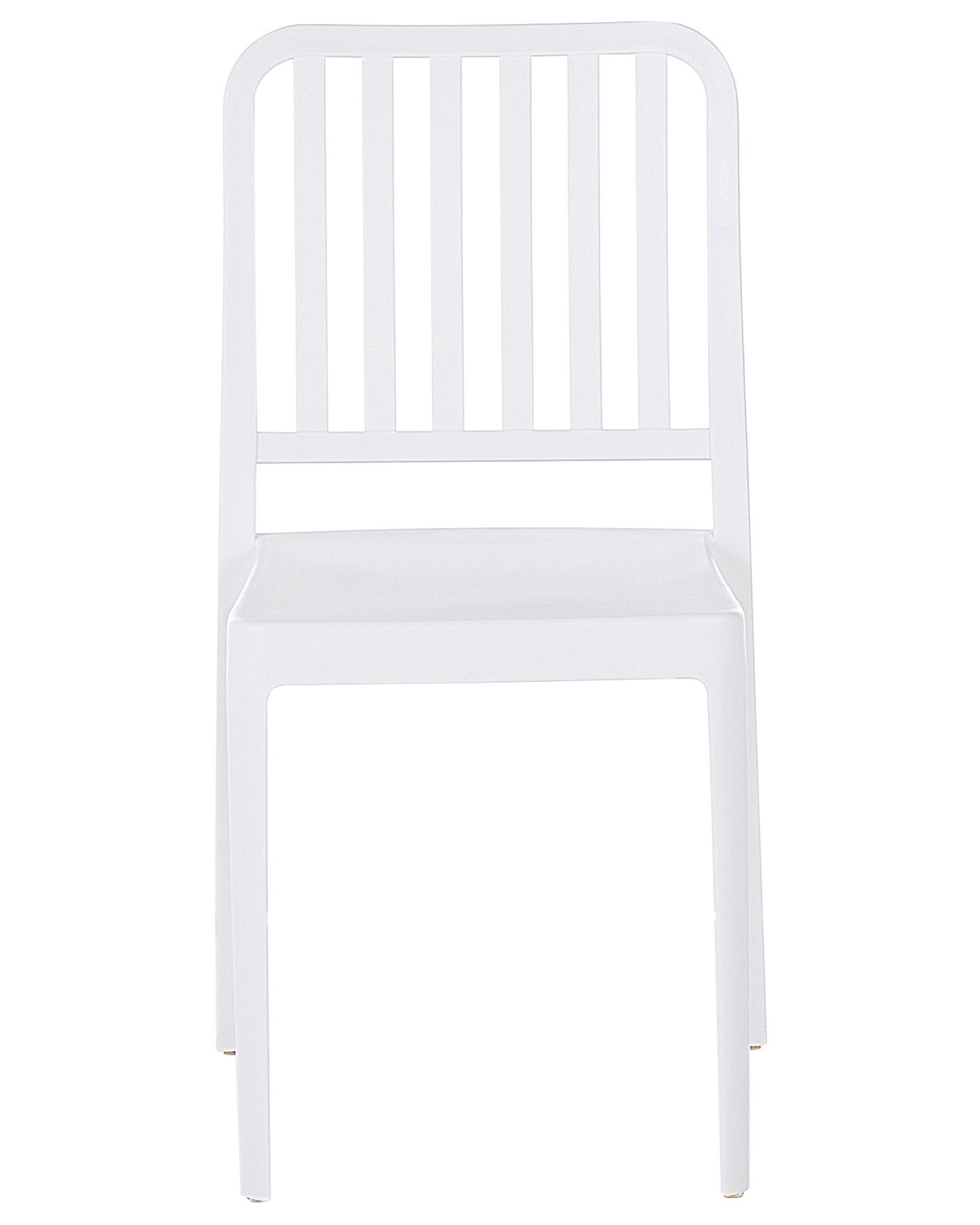 Set van 2 tuinstoelen SERSALE Synthetisch materiaal Wit