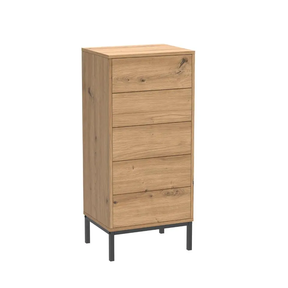 CALICOSY - Ladekast LENNY - Licht hout - 100x45x38 cm