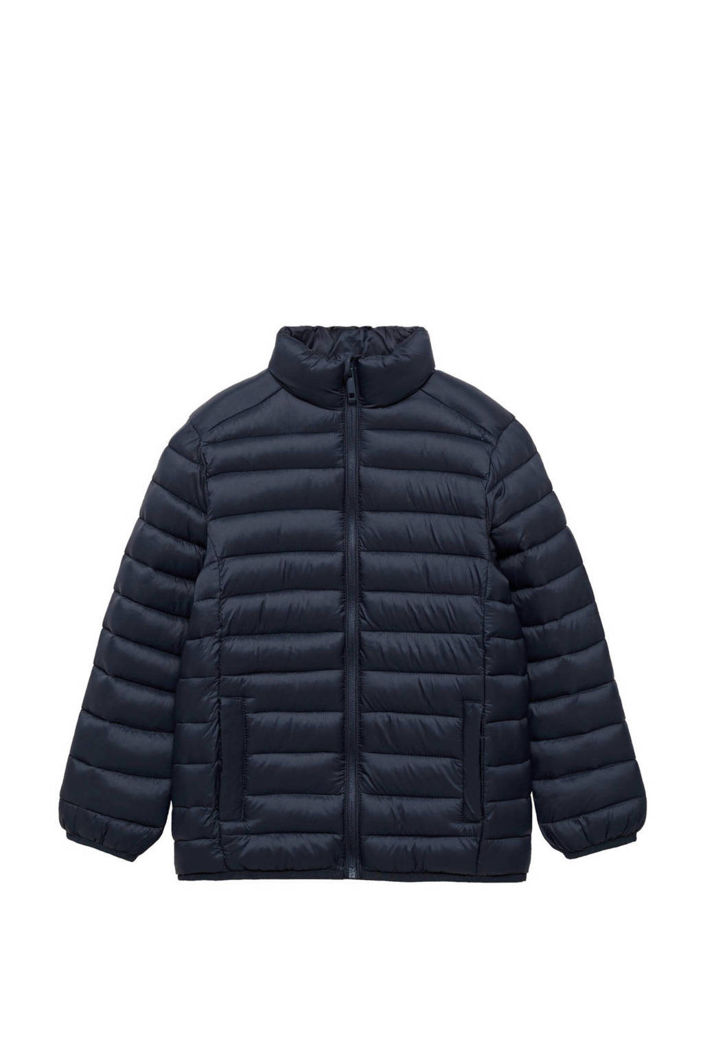 Mango Kids gewatteerde winterjas donkerblauw