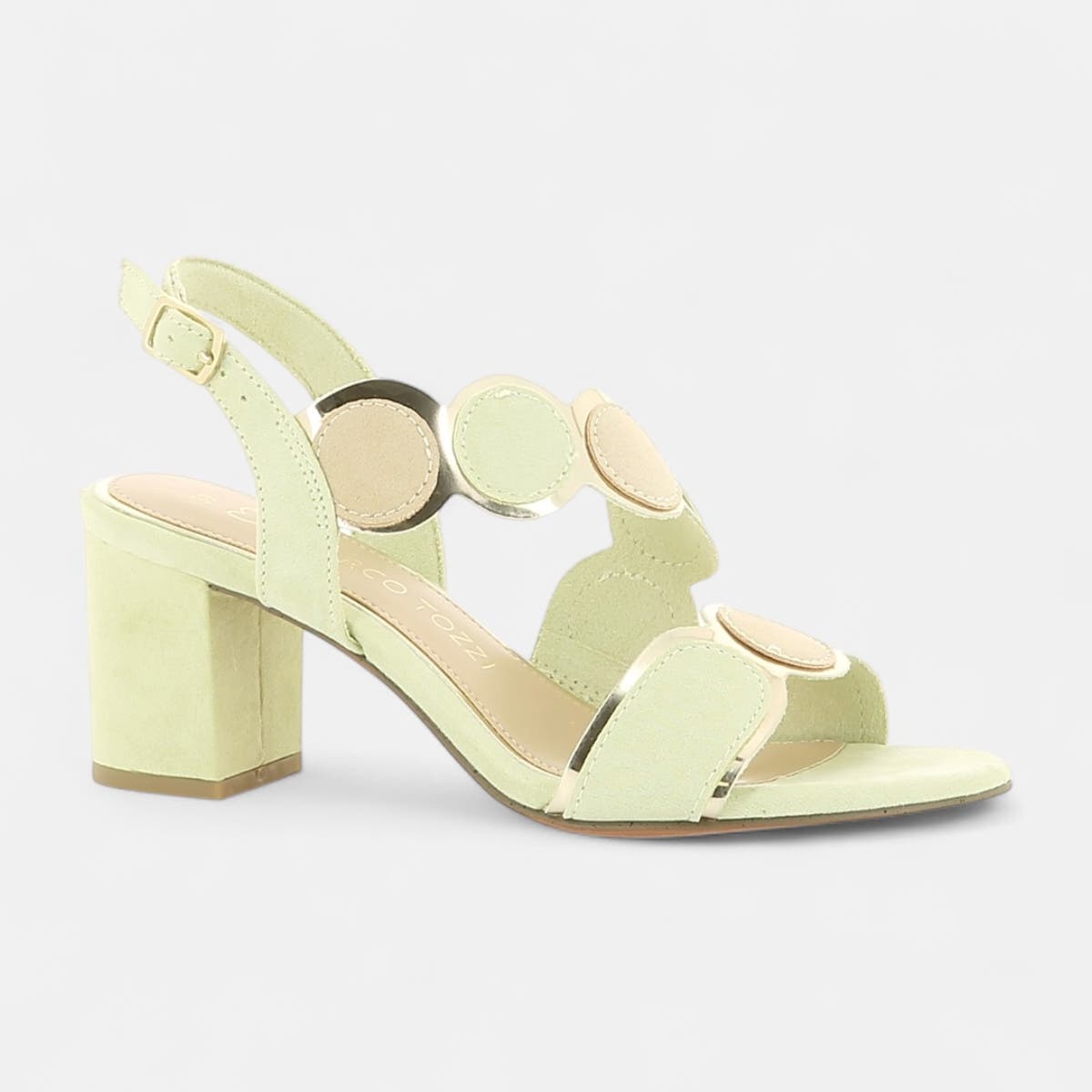 Nu-pieds à talon Femme vert clair