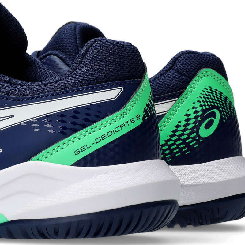 Asics Gel Dedicate 8 GS junior bleu marine et vert