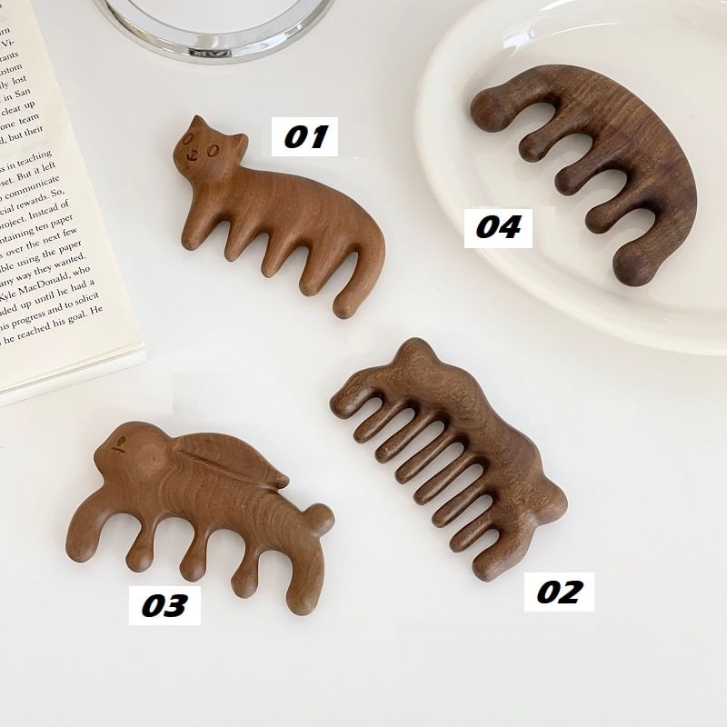 Miumi - Houten massagekam (verschillende ontwerpen)