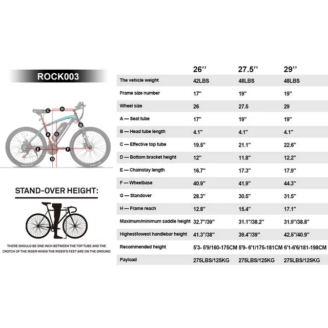 Bicicleta elétrica Hiland Rockshark, mountain bike elétrica de alumínio, aro 26/27,5, 350W, velocidade máxima de 32 km/h, para adultos, com câmbio Shimano de 21 velocidades, freio a disco, suspensão dianteira e bateria removível de 36V 10,4Ah.