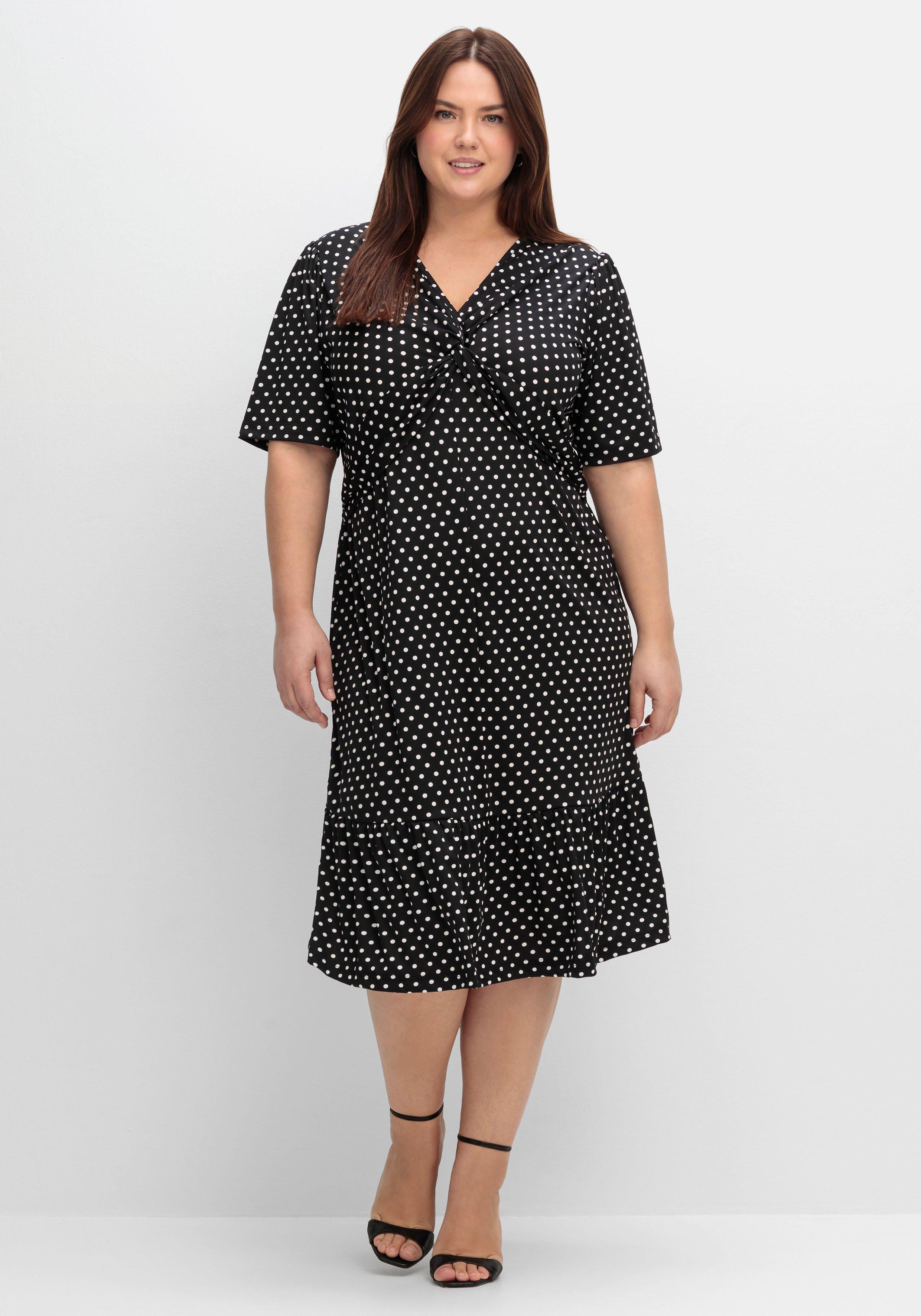Jerseykleid mit geknotetem Ausschnitt