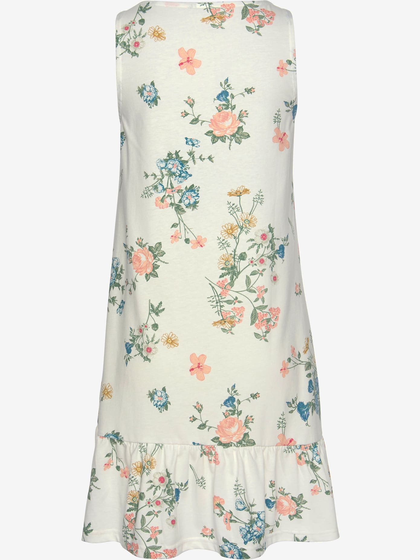 Chemise de nuit fantaisie avec larges bretelles et encolure ronde