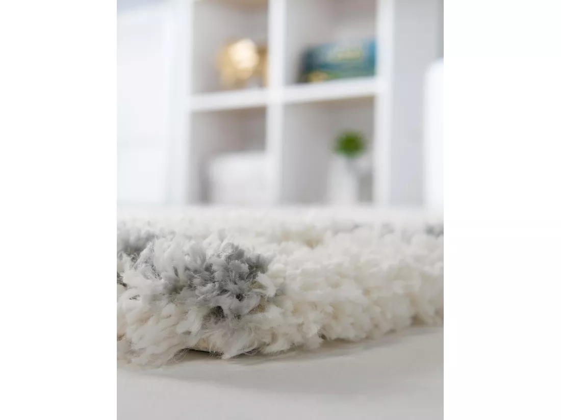 Tapis shaggy 120x62 blanc crème Lachen Fence