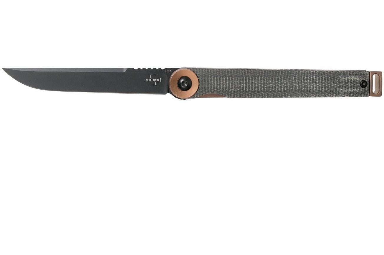 Böker Plus Kaizen Green Canvas Micarta 01BO391 zakmes