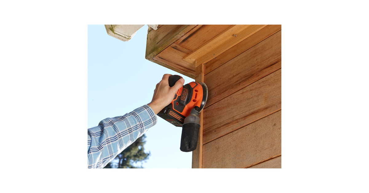 BLACK+DECKER18V Schroefklopboormachine + 18V Excentrische schuurmachine Bundel  (Zwart/oranje)