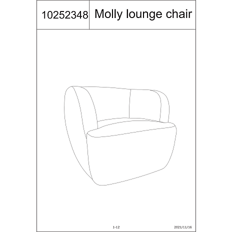 Molly loungestol i plys - hvid