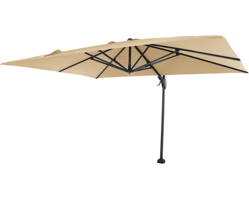 Sunset N+ zweefparasol, 350 x 260 cm, natuurlijk polyester