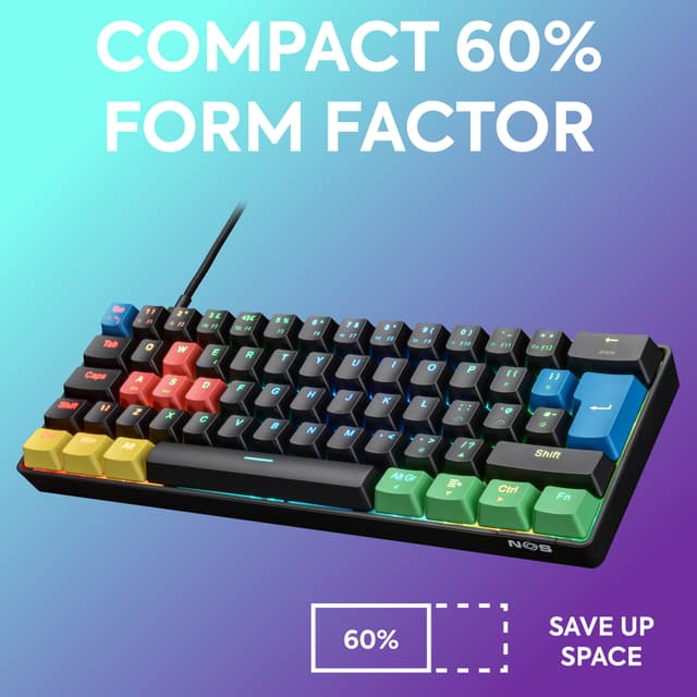 NOS C-450 Mini PRO RGB gaming-tastatur (tetriz)