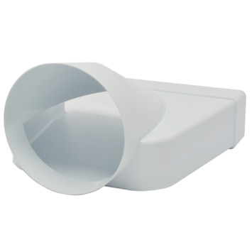 Sanivesk vlakkanaal 220x55 mm verloopstuk wit Ø 125 mm