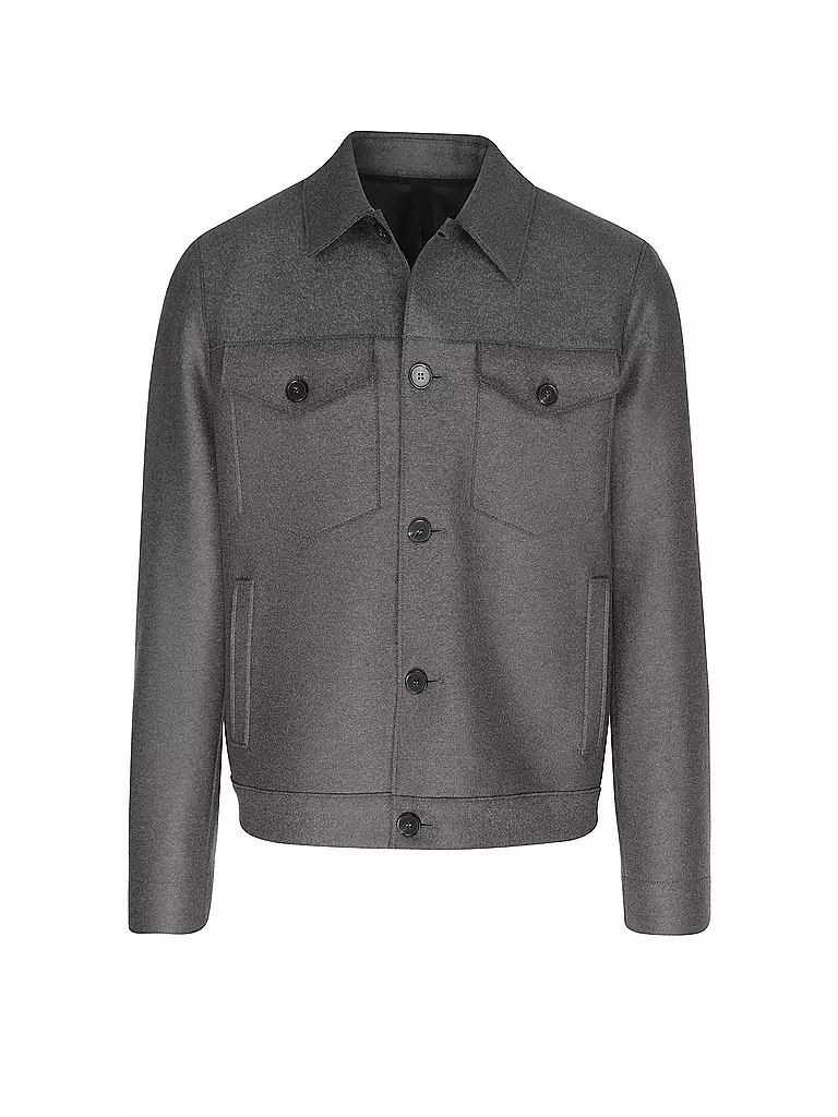 HARRIS WHARF LONDON Wolljacke grau