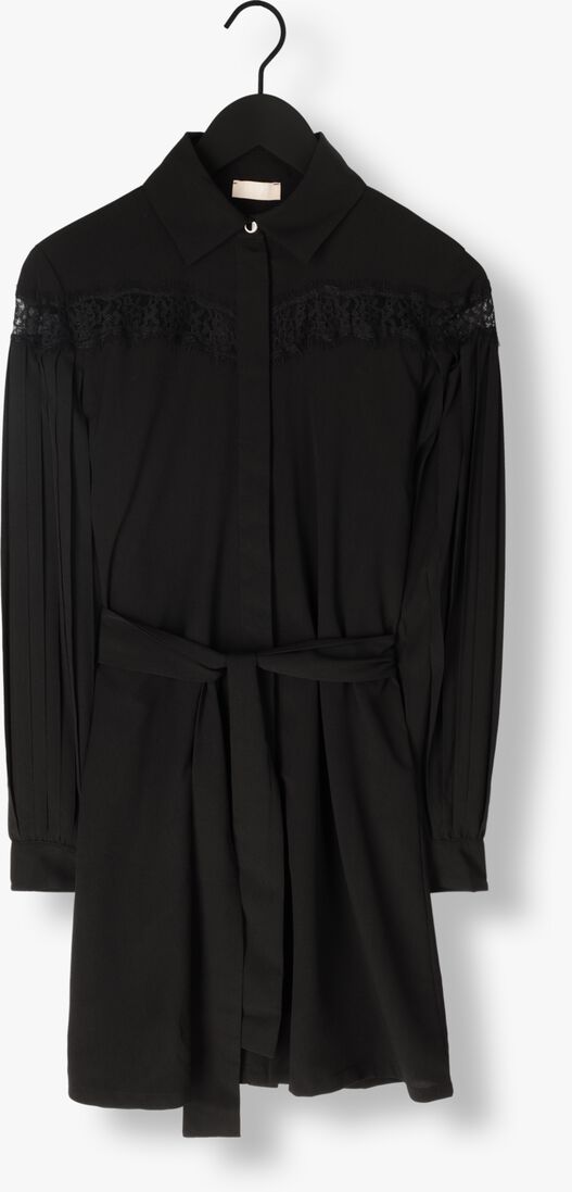 LIU JO zwarte liu jo mini jurk abito camicia lace e plisse