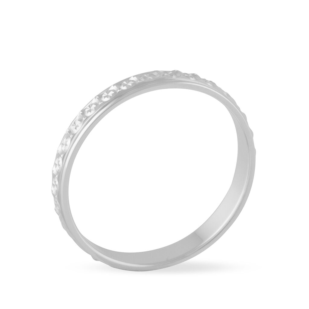 Alliance Laura Ruban Plat Or Blanc