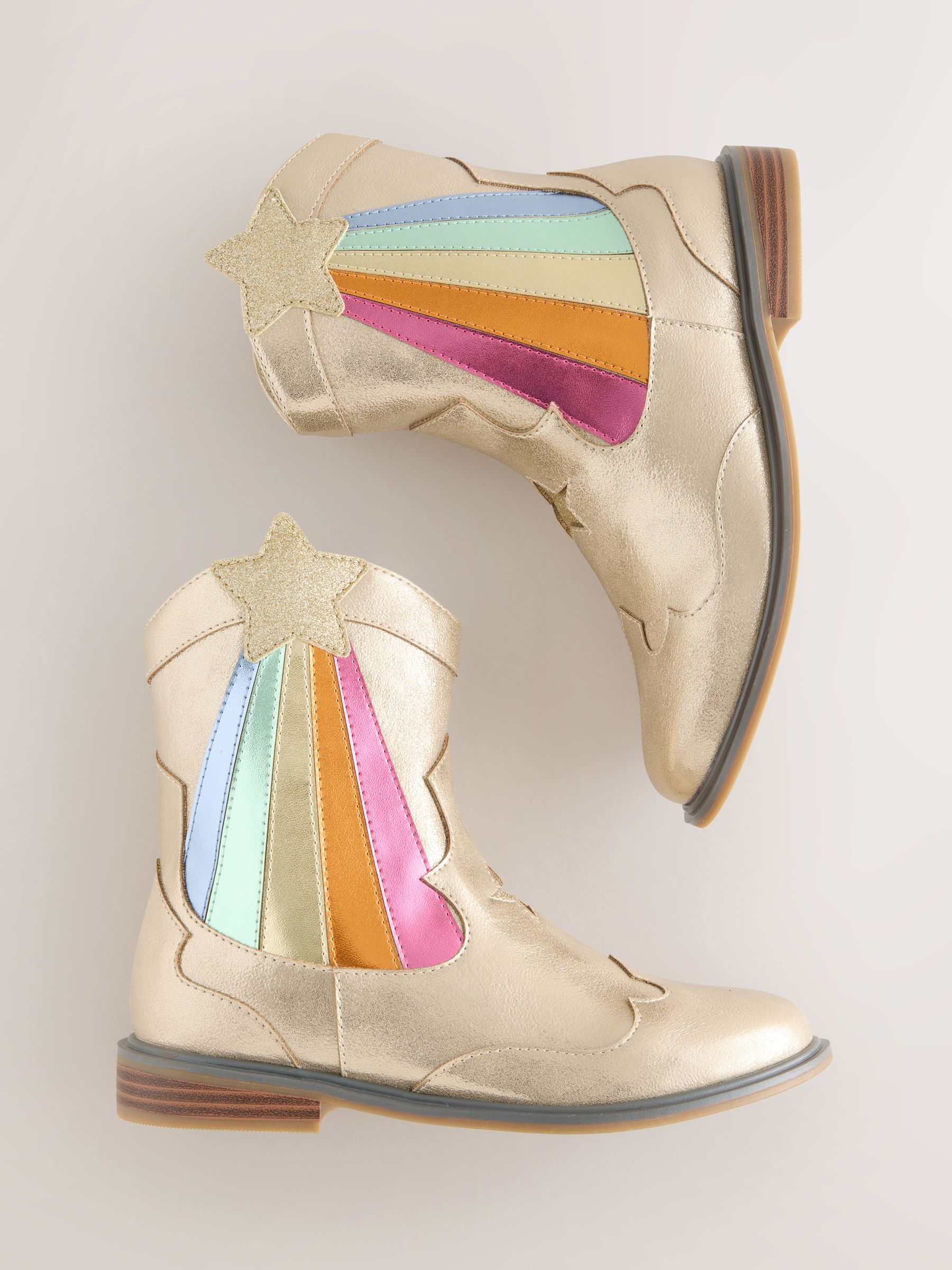 Little Bird by Jools Oliver Metallic Western Ankle Boots