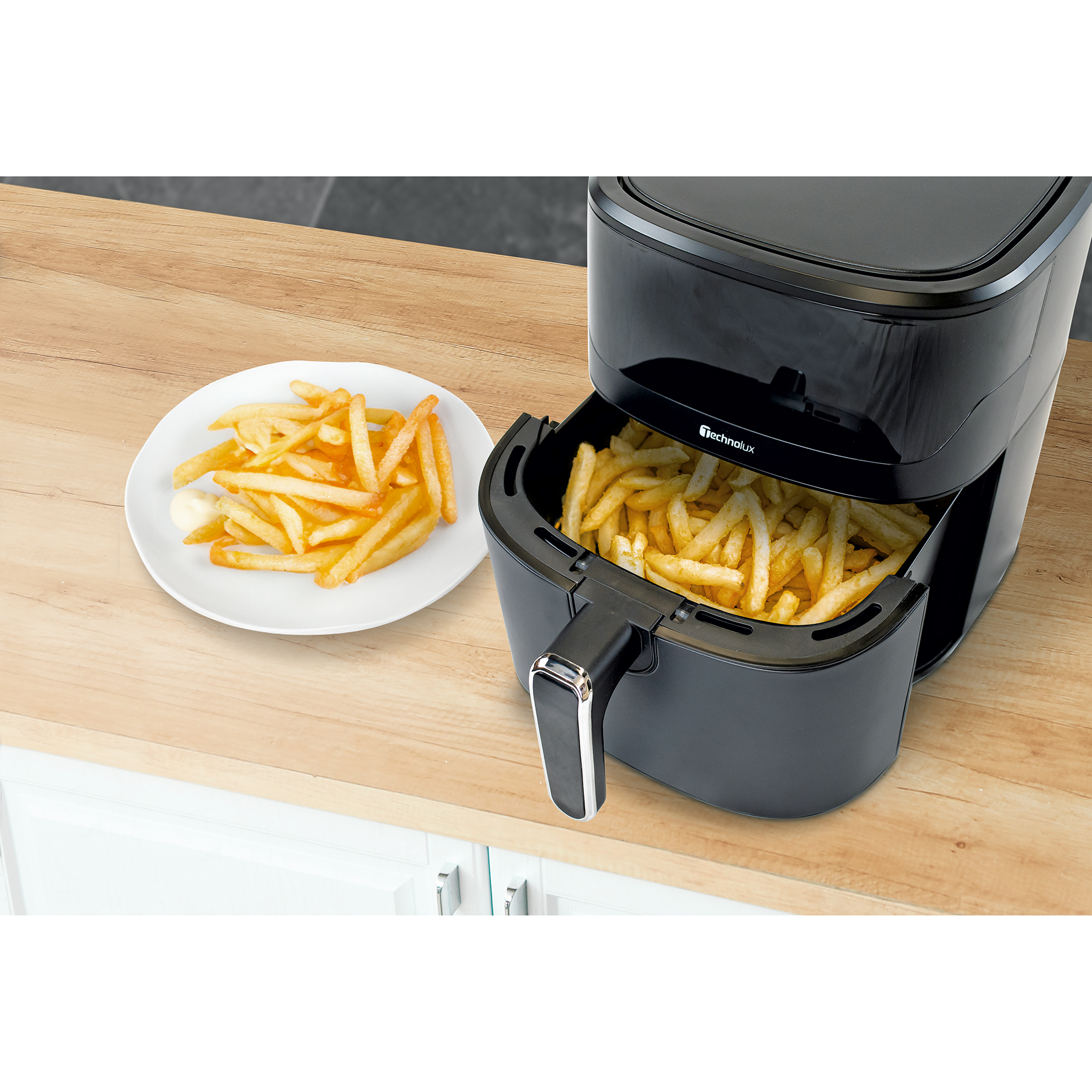 TECHNOLUX Heißluftfritteuse Digital - schwarz - 6,5 Liter