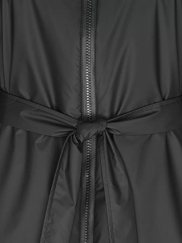 RAINS Regenjacke LOHJA LONG INSULTED CURVED JACKET  schwarz