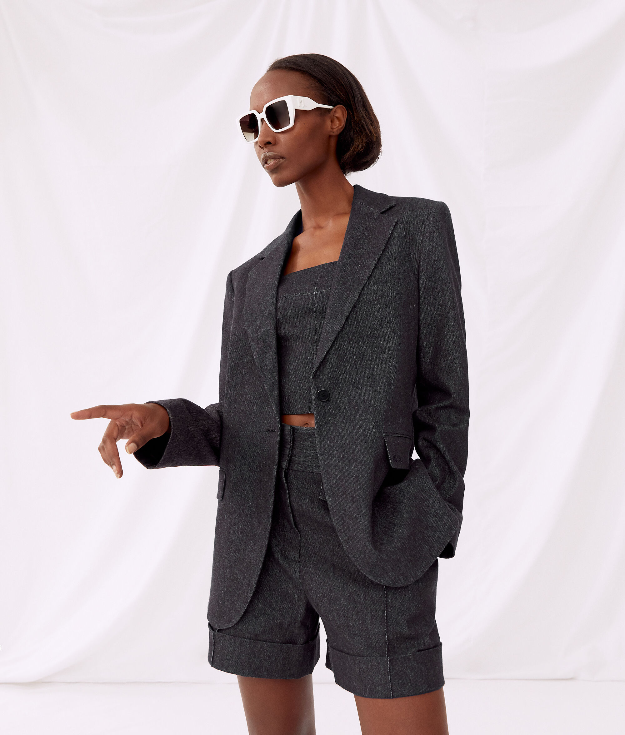 BLAZER AU LOOK DENIM KARL X AMBER VALLETTA