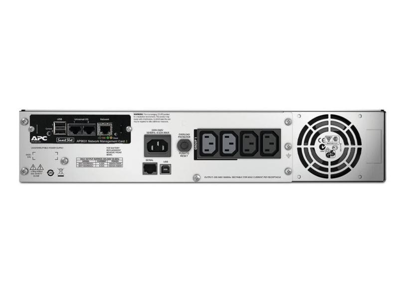 APC USV SMT1500RMI2UNC 1500 VA / 1000 W Line-Interaktiv-USV, 1500 VA / 1000 W, mit Netzwerkkarte