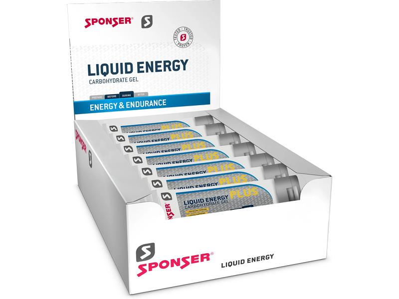 Sponser Nahrungsgel Liquid Energy Plus 18 x 70 g Nahrungsgel zur Förderung von Energie/Rennrad