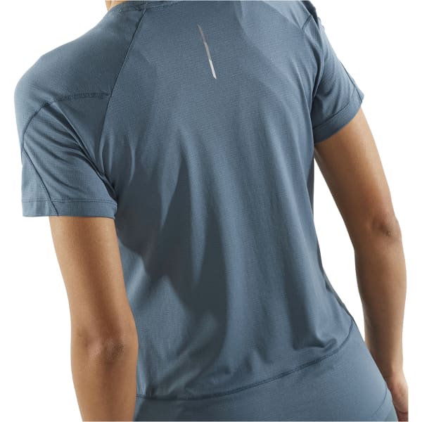 T-shirt trail SALOMON CROSS RUN SS TEE W MIDNIGHT NAVY