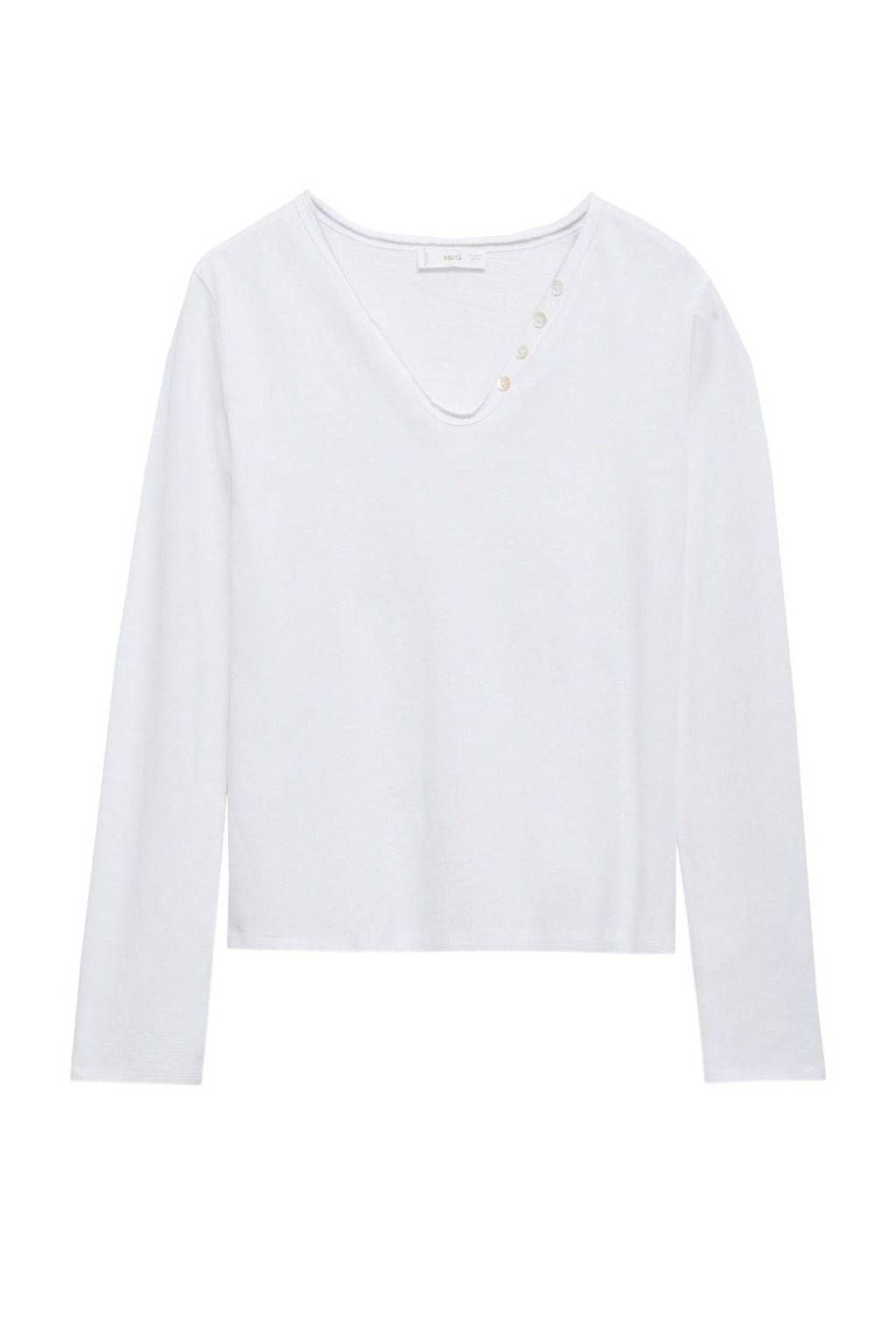 MANGO TEEN longsleeve naturel wit