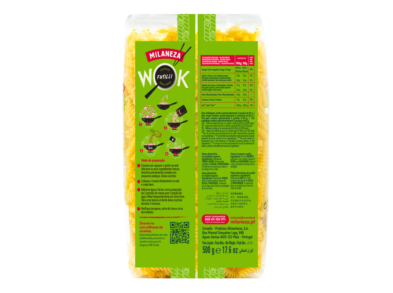 ESPIRAIS MILANEZA WOK 500G