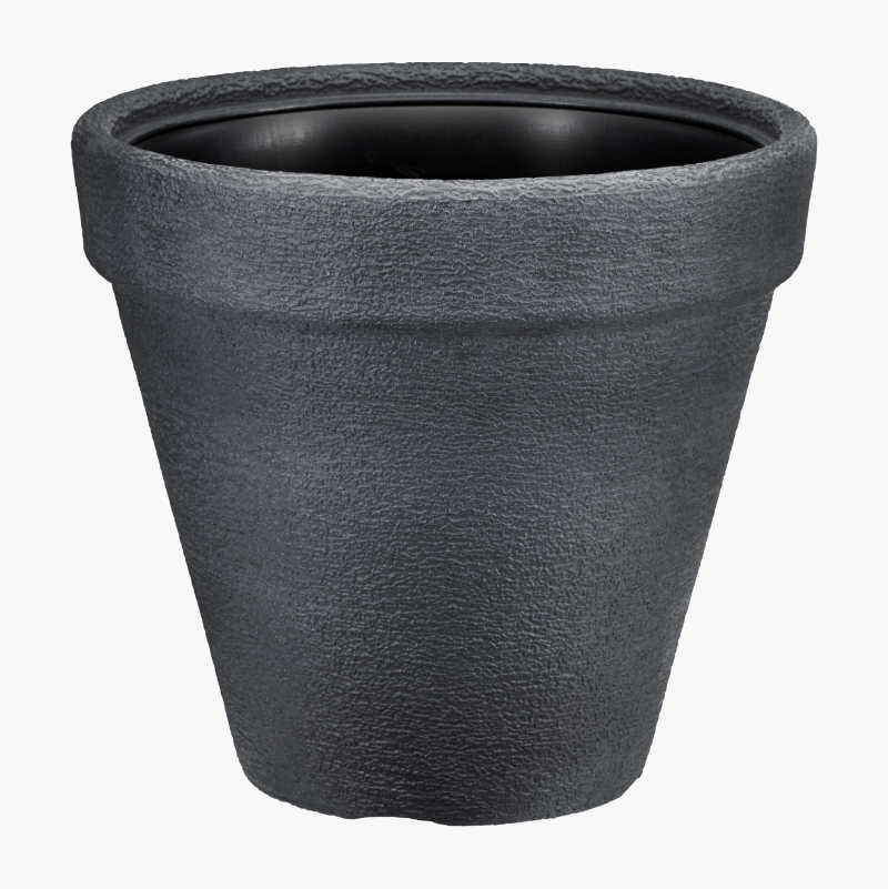 Svart, lett potte Ø23,5 cm