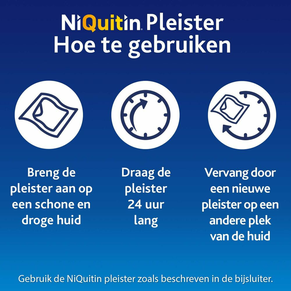 Niquitin Clear Nicotinepleisters 21 mg Stap 114 stuks