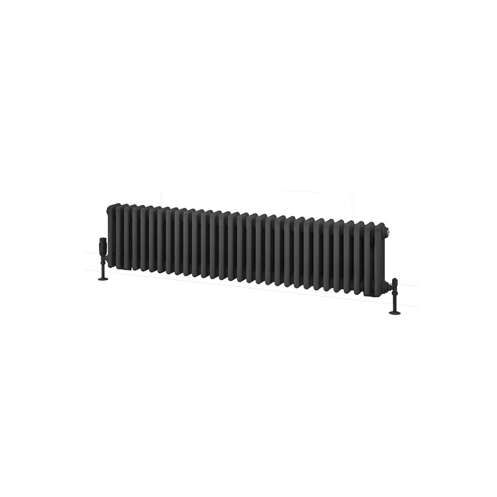 Eastbrook Rivassa 3 koloms verwarming 30x137,3cm Antraciet 1342 watt