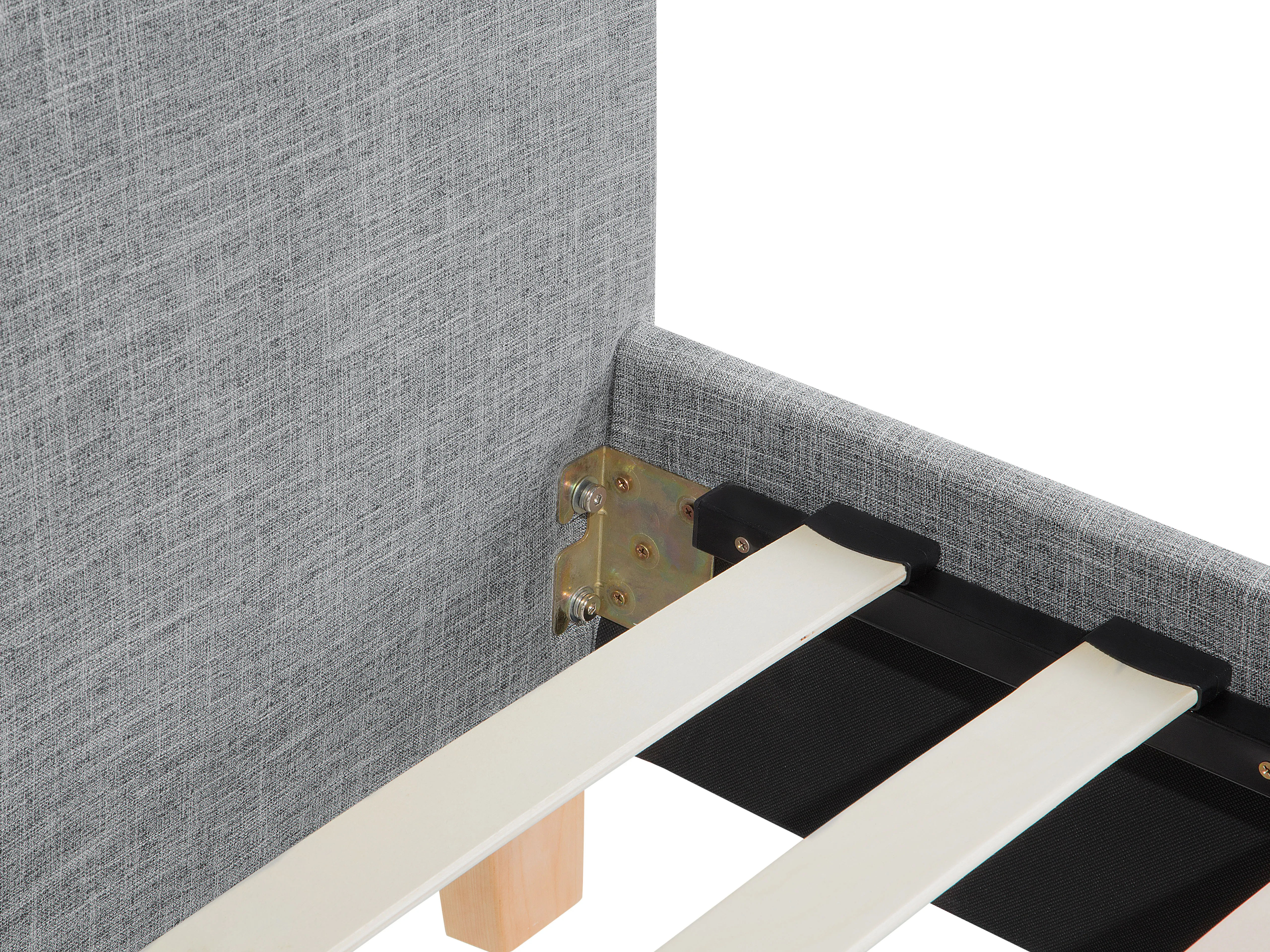 Bed Stof SENNEZ 160 x 200 cm Lichtgrijs