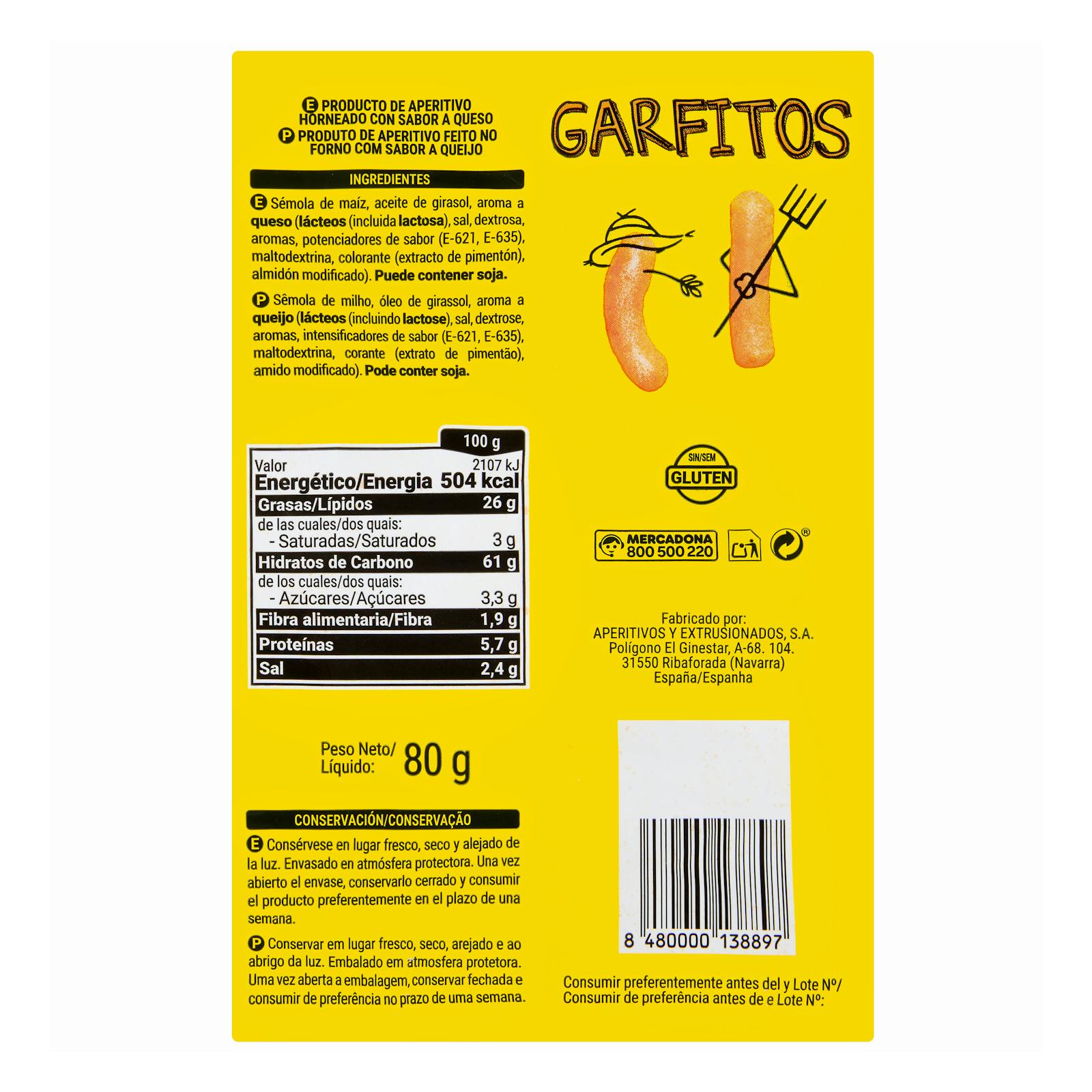 Bâtonnets de maïs au fromage Hacendado