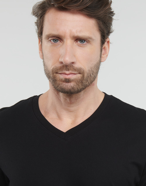 Jack & Jones - JJEORGANIC BASIC TEE SS V-NECK - Noir