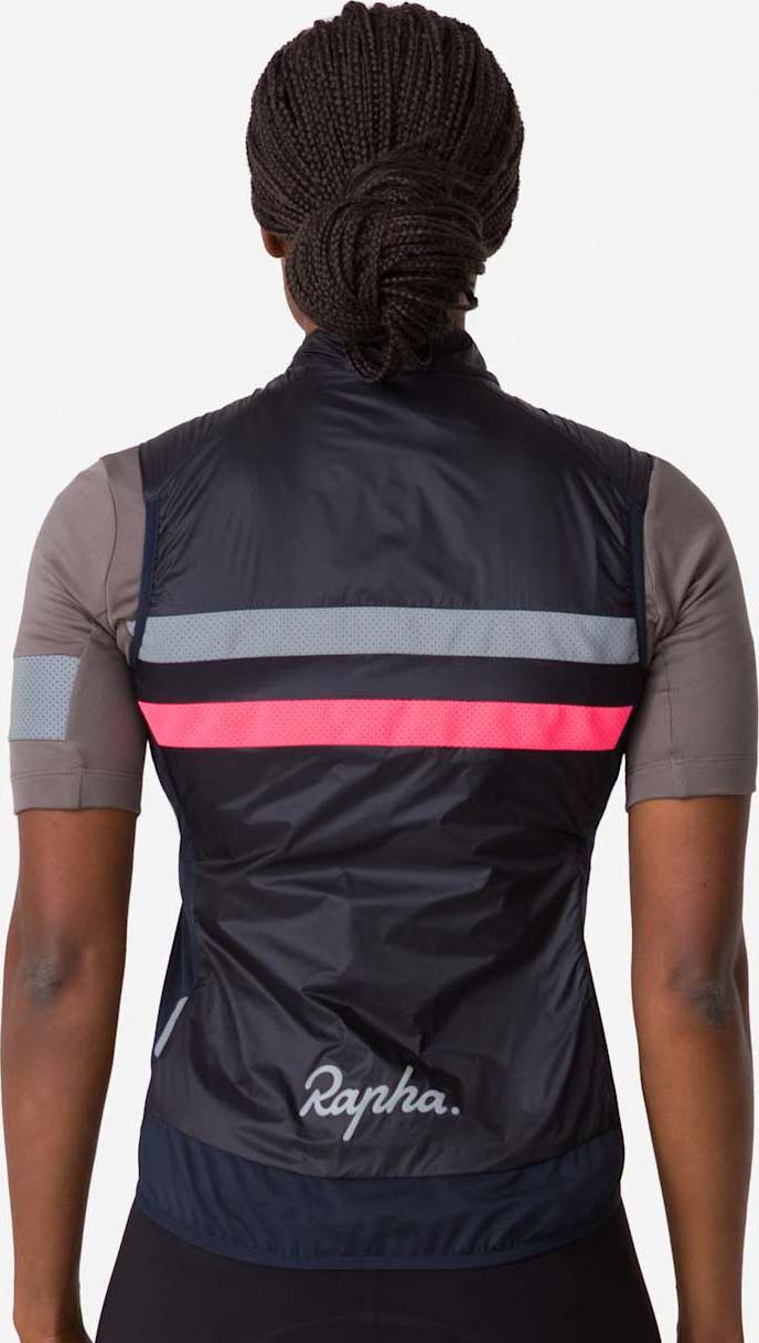 Brevet Insulated Gilet Dame Dark Navy/Hi-Vis Pink