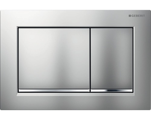 GEBERIT Omega 30 bedieningsplaat, plaat chroom mat / knop chroom mat / sierlijst glanzend 115.080.JQ.1