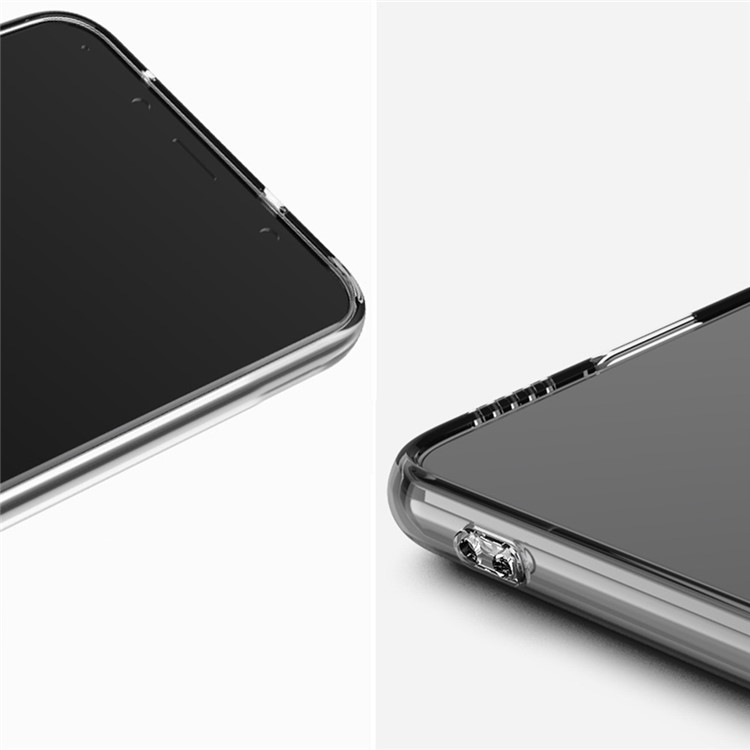 iPhone 14 Gummi Case Ultra Thin Hülle - Schwarz / Transparent