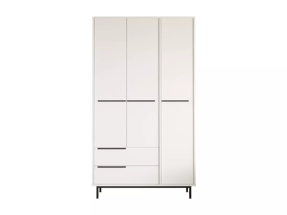 Armoire OCEAN WR112 3D2D6S 112x55x196 Blanc