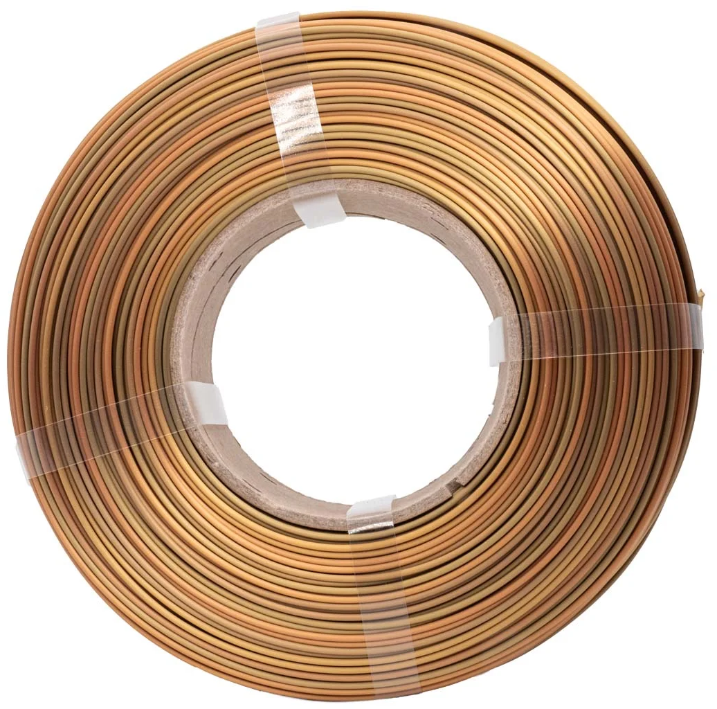 AzureFilm  PLA Silk Rainbow Refill Amber, 1,75 mm / 1000 g    PLA-Material mit Farbverläufen & seidigem Finish in Amber, ohne Spule