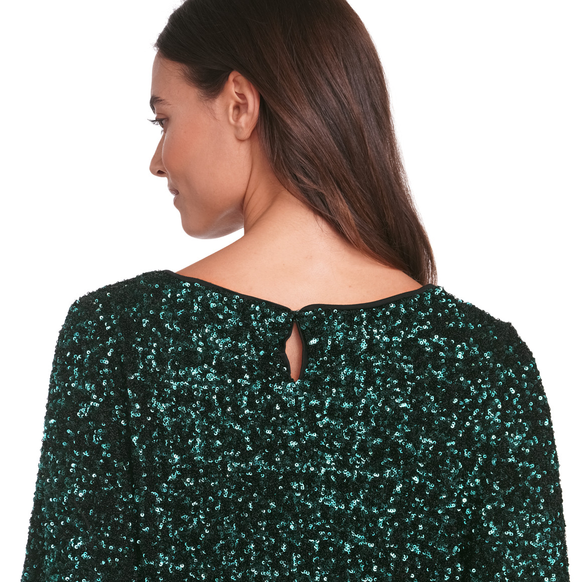 Gina Benotti Damen Paillettenkleid dunkelgrün