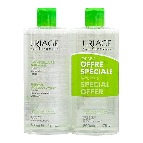 Eau micellaire peaux mixtes à grasses 2x500ml