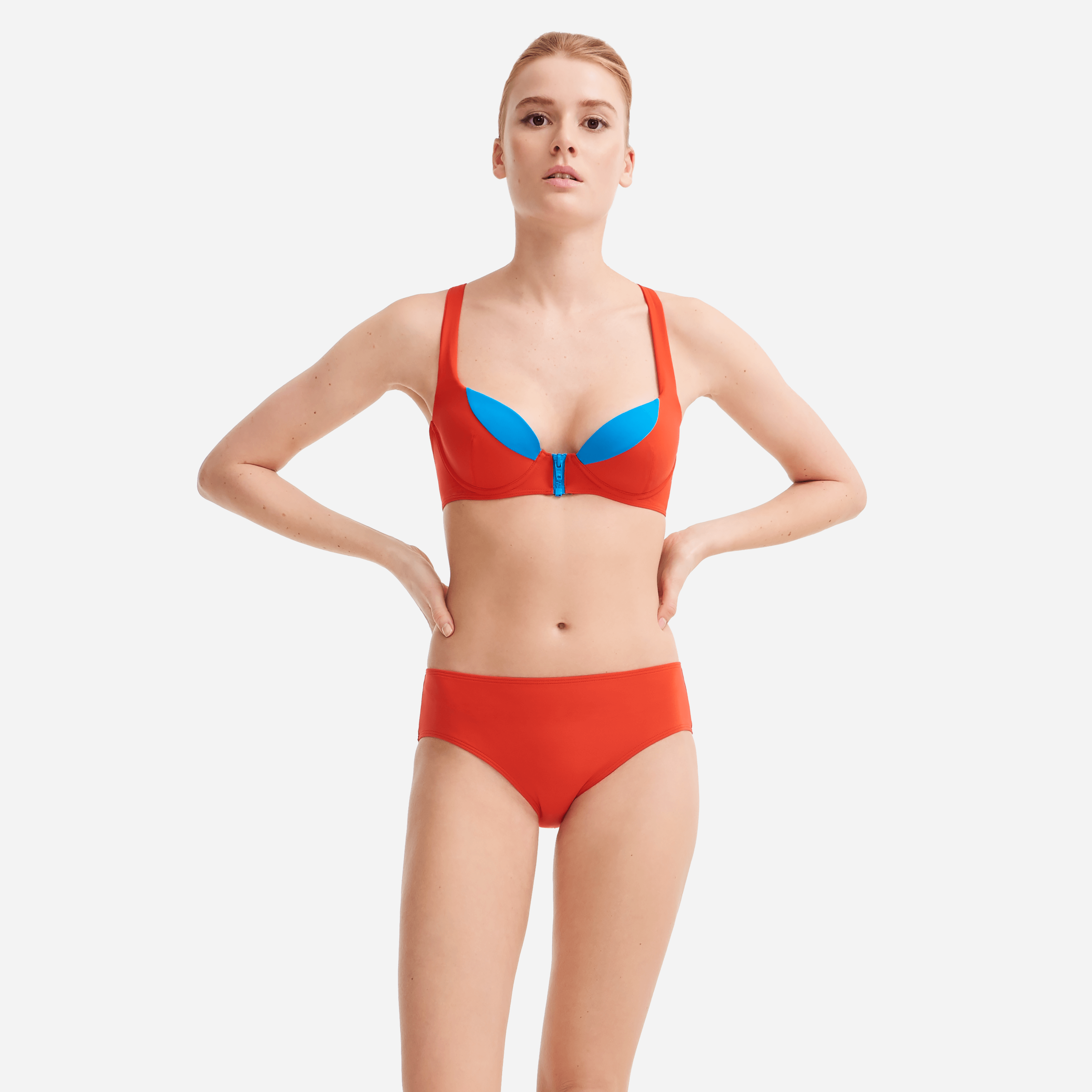 Haut de maillot de bain à armatures femme contrasté - Vilebrequin x JCC+ - Edition limitée | Site Vilebrequin | CUTH9K20