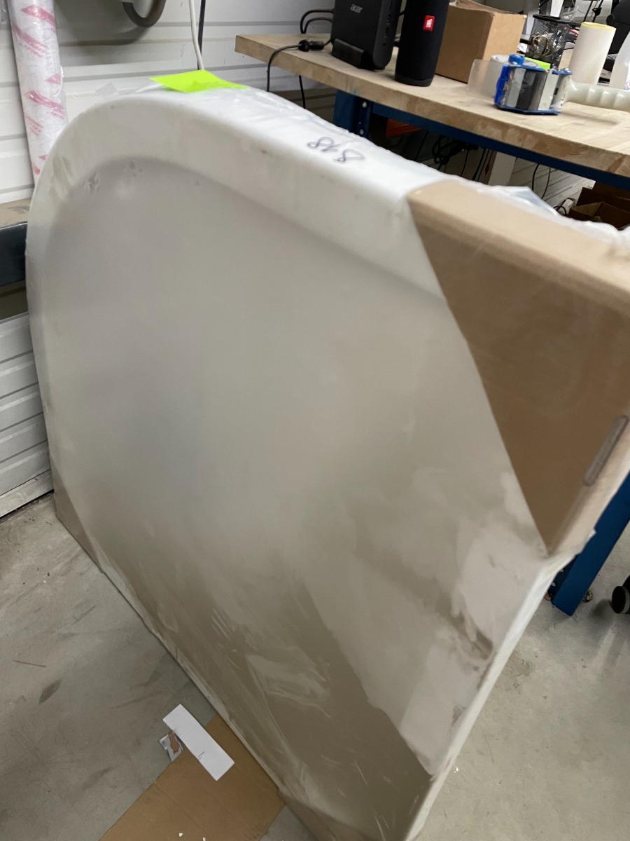 SCHADEMODEL: SaniGoods Rondo douchebak kwartrond 100x100x15cm