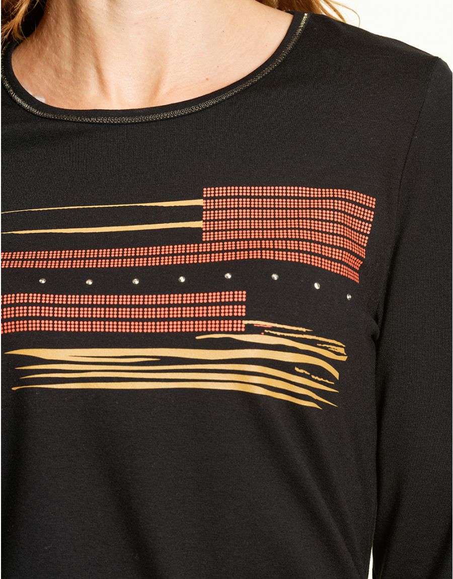 T-shirt viscose noire