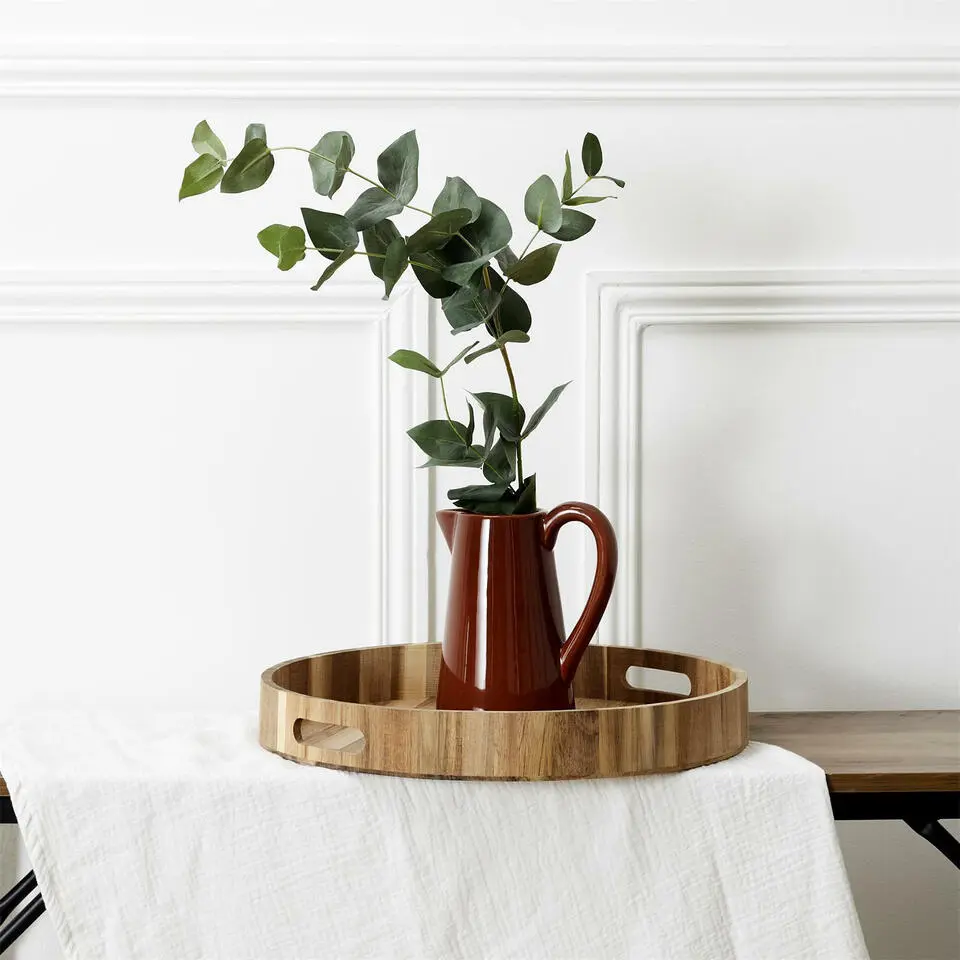 Home Deco Factory dienblad van Acacia - 40 x 5 cm - bruin