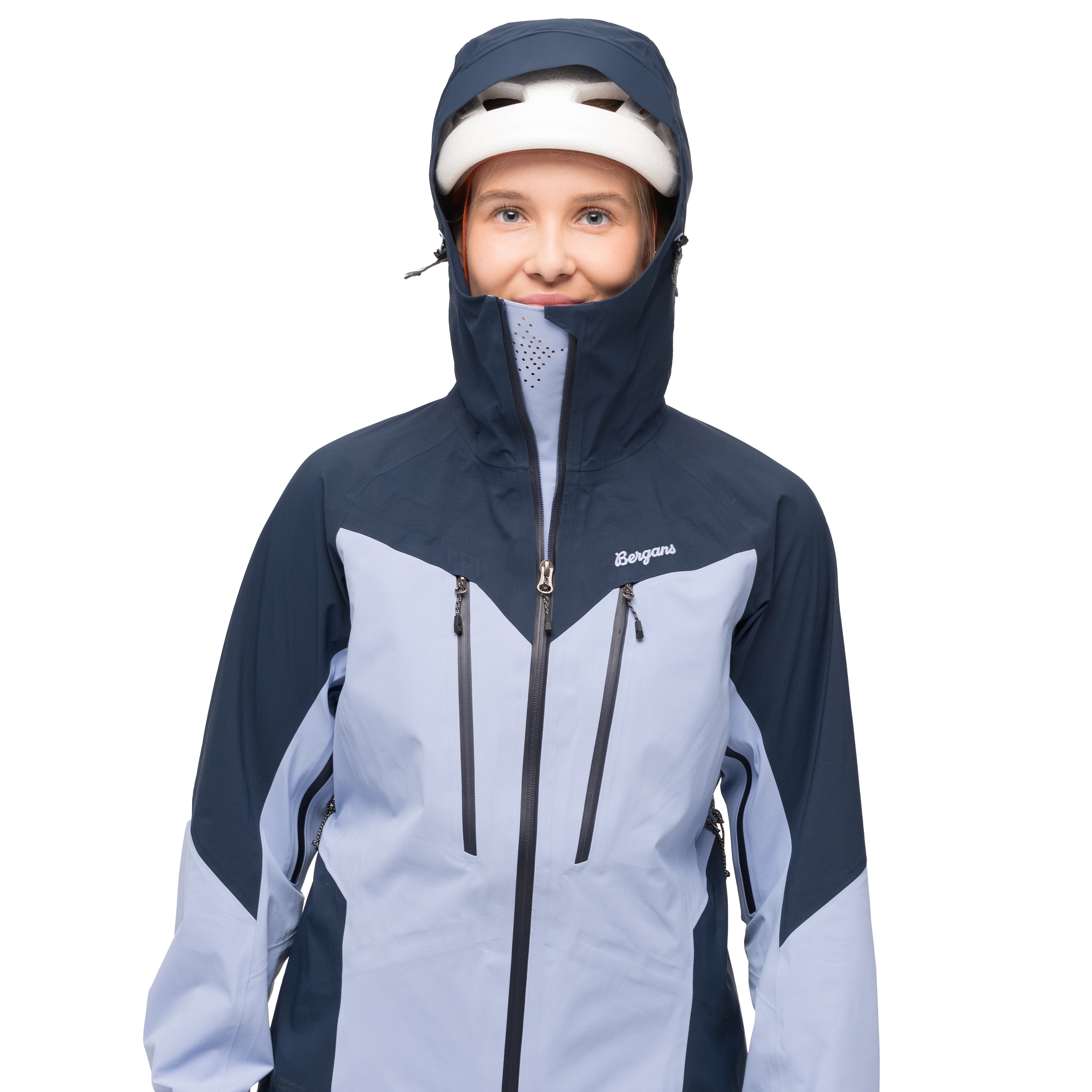 Tind 3L Shell Jacket Dame Blueberry Milk/Navy Blue