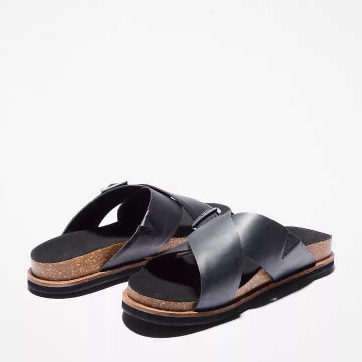 Sandale Amalfi Vibes à brides croisées pour homme en noir