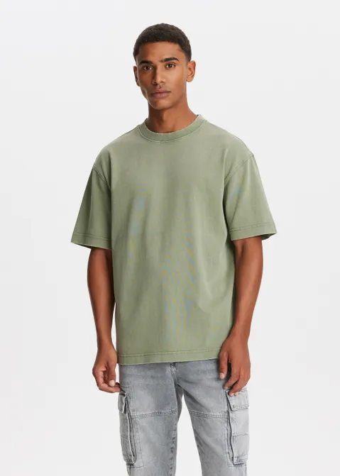 Oversized t-shirt washed groen (GRN)