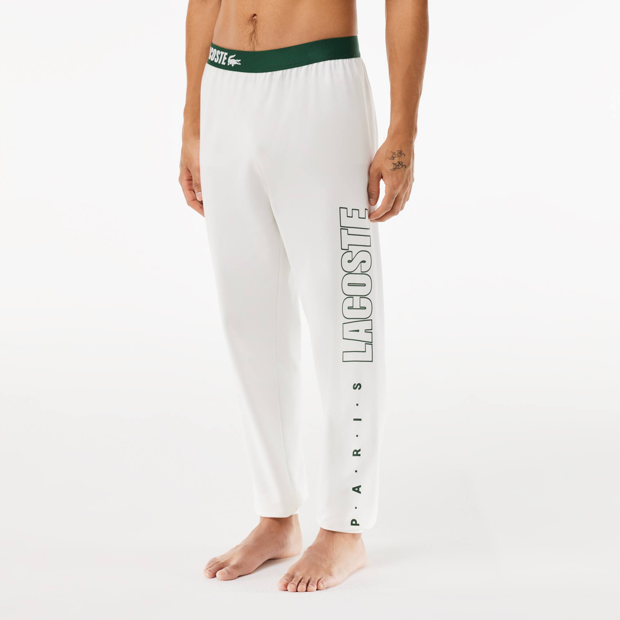 Lounge-Hosen mit Fleece-Logo Loungewear - Weiss - Lacoste - Herren