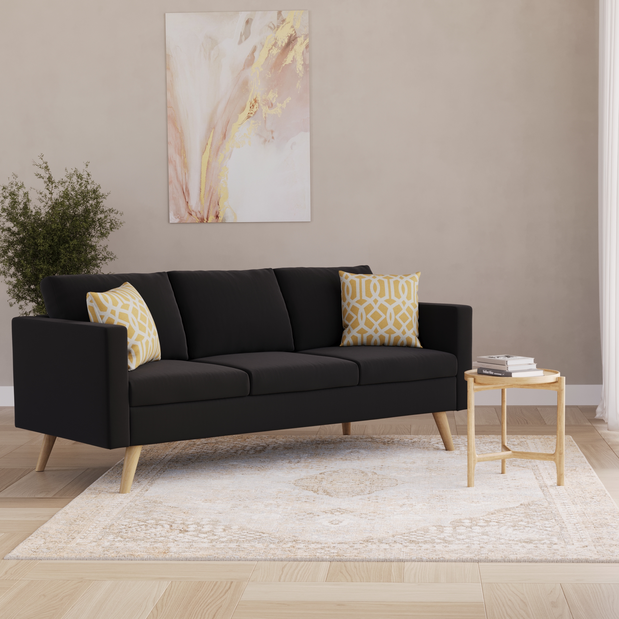 Sofa BLAIR 3-Sitzer schwarz